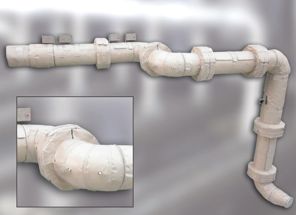 Flexible heater jacket assembly for process chamber components