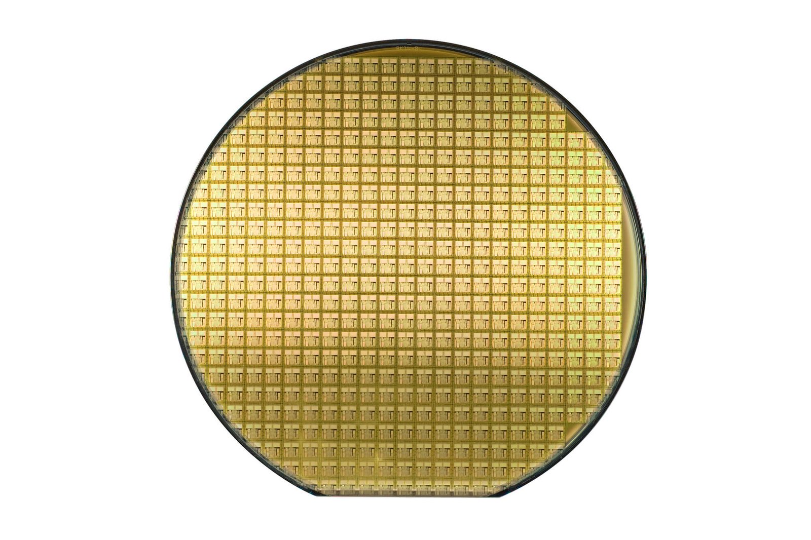Large-diameter semiconductor wafer with metallization layer